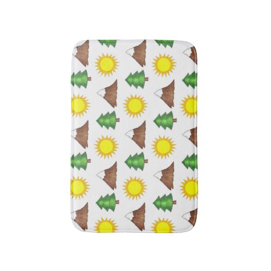 Bergbomen - Zonnekamperkaken Badmat (Voorkant Verticaal)