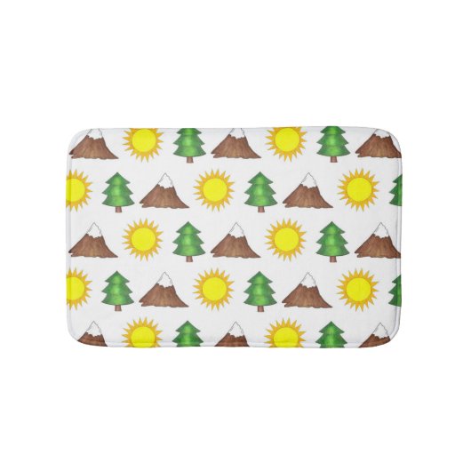 Bergbomen - Zonnekamperkaken Badmat (Voorkant)