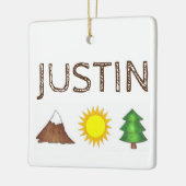 Bergbomen - Zonnekamperkaken Keramisch Ornament (Links)