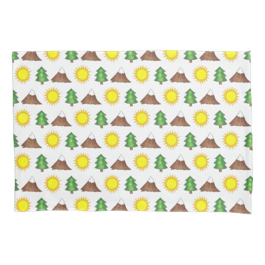 Bergbomen - Zonnekamperkaken Kussensloop (Voorkant)