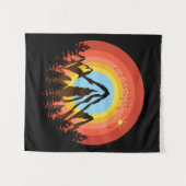 BERGBONTE ZONSONDERGANG WANDKLEED (Voorkant (horizontaal))