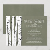 Bergboombridal Shower-uitnodigingen Kaart (Voorkant / Achterkant)