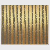 Bergboomgaard goudchocolade bruine strepen cadeaupapier (Vlak)