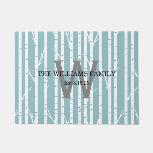 Bergboommonogrammen Doormat Deurmat (Voorkant)