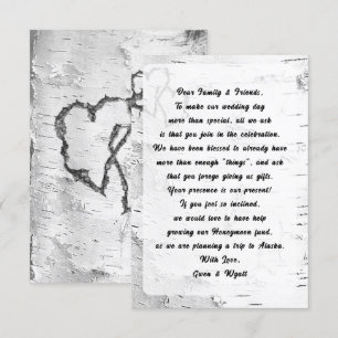 Bergboomschors Wishing Well Wording Wedding Cards Kaart