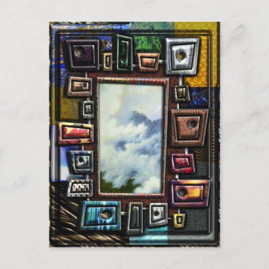 Bergborst met vorm van vormen en texturen briefkaart (Voorkant)