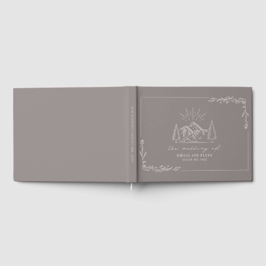 Bergbos Amethyst Rustic Wedding Gastenboek (Volledig)