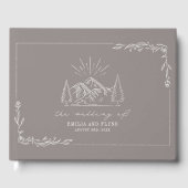Bergbos Amethyst Rustic Wedding Gastenboek (Voorkant)