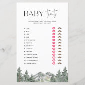 Bergbos Baby shower Baby Traits Game (Voorkant)