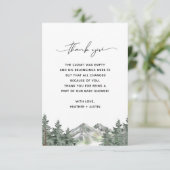 Bergbos Baby shower Dank u wel kaarten (Staand voorkant)