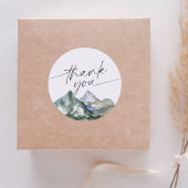 Bergbos Baby shower Ronde Sticker