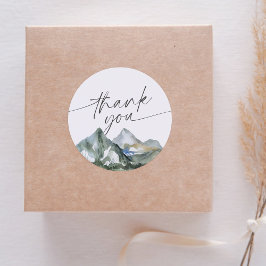 Bergbos Baby shower Ronde Sticker