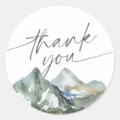 Bergbos Baby shower Ronde Sticker (Voorkant)