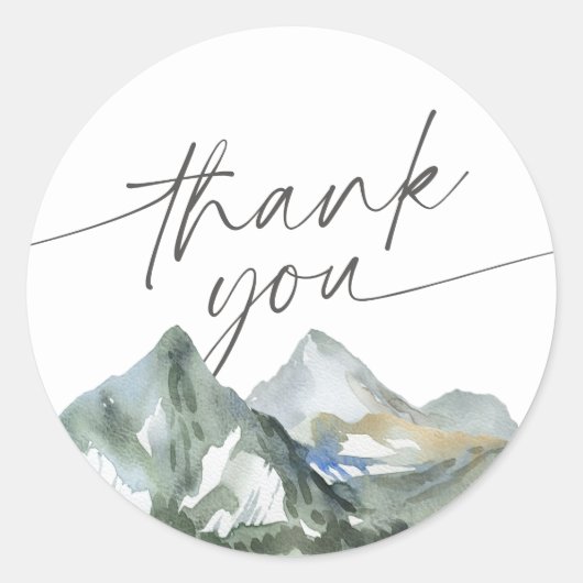 Bergbos Baby shower Ronde Sticker (Voorkant)