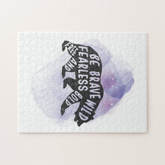 Bergbos Beer Lover Silhouette Legpuzzel (Horizontaal)