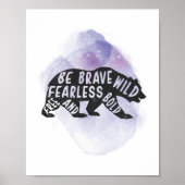 Bergbos Beer Lover Silhouette Poster (Voorkant)