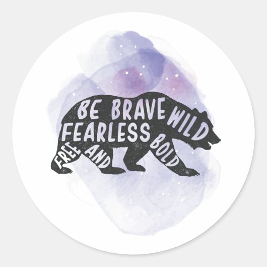 Bergbos Beer Lover Silhouette Ronde Sticker (Voorkant)