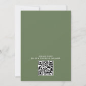 Bergbos Boom Rustieke Budget QR-code Huwelijk Kaart (Achterkant)
