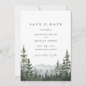 Bergbos Dennen Huwelijk Save The Date (Voorkant)