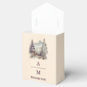 Bergbos Evergreen Tree Bruiloft Bedankdoosjes (Geopend)