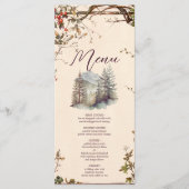 Bergbos Evergreen Tree Bruiloft Menu (Voorkant)