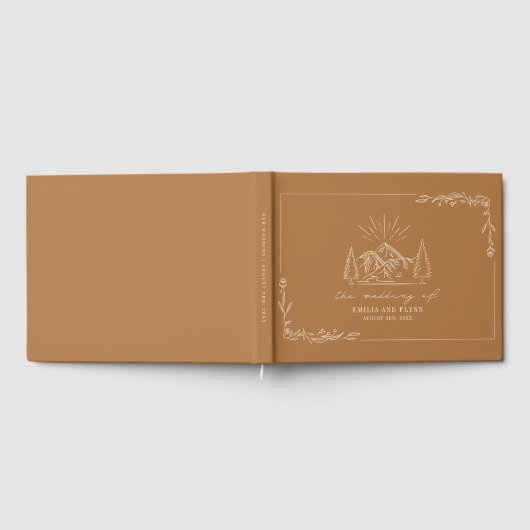 Bergbos Goldenrod Rustic Wedding Gastenboek (Volledig)