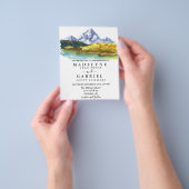 Bergbos herfst waterverf rustieke trouw F Flyer (Hand)