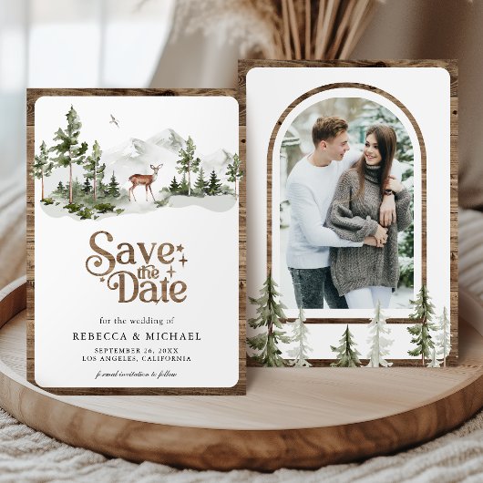 Bergbos Herten Foto Bruiloft Save The Date