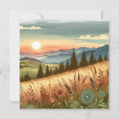 Bergbos Heuvellandschap Boho Natuur (Voorkant)