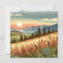 Bergbos Heuvellandschap Boho Natuur