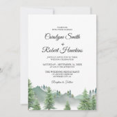 Bergbos in één bruiloft kaart (Voorkant)