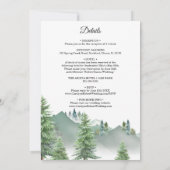 Bergbos in één bruiloft kaart (Achterkant)