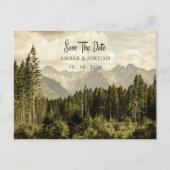  Bergbos landschap bruiloft Briefkaart (Voorkant)