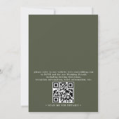 Bergbos Meer Boho Rustieke QR Code Huwelijk Kaart (Achterkant)