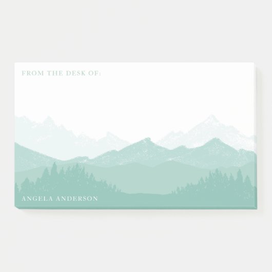 Bergbos met naam groot post-it® notes (Voorkant)