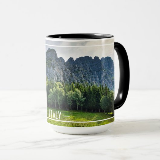 Bergbos met pijnbomen in Noord-Italië Mok (Voorkant rechts)