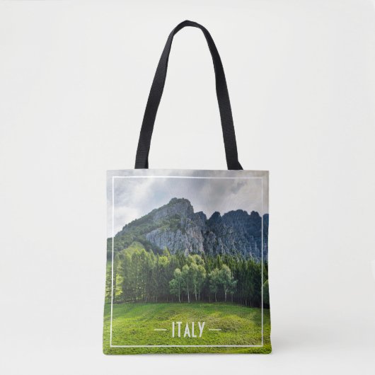 Bergbos met pijnbomen in Noord-Italië Tote Bag (Voorkant)
