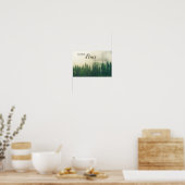 Bergbos Mist Vrede Citaat Spreuk Poster (Keuken)