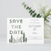 Bergbos Modern Save The Date (Staand voorkant)