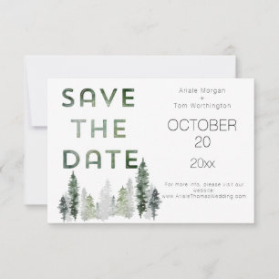 Bergbos Modern Save The Date