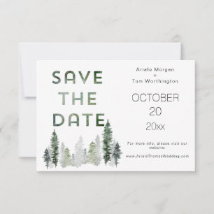 Bergbos Modern Save The Date