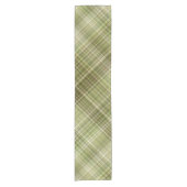 Bergbos Olijfgroene Plaid Korte Tafelloper (Voorkant)