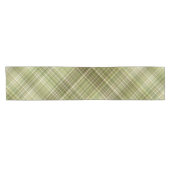 Bergbos Olijfgroene Plaid Korte Tafelloper (Horizontaal)