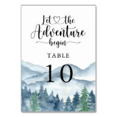 Bergbos Rustic Waterverf Wedding Kaart (Achterkant)