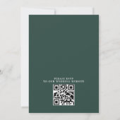 Bergbos Rustieke Budget QR Code Huwelijk Kaart (Achterkant)