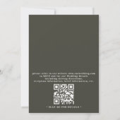 Bergbos Rustieke Elegante QR Code Huwelijk Kaart (Achterkant)