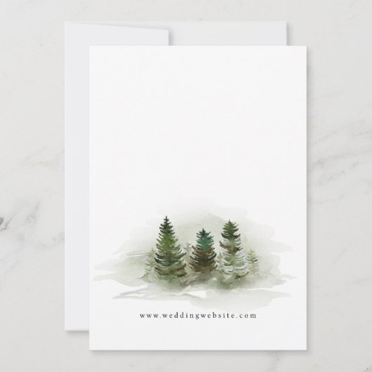 Bergbos Sla de datum op Save The Date (Achterkant)