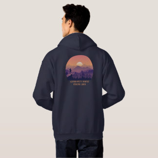  Bergbos Wandelaar's Sunset paarse oran Hoodie