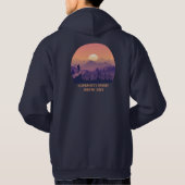  Bergbos Wandelaar's Sunset paarse oran Hoodie (Achterkant)