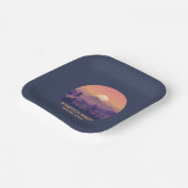  Bergbos Wandelaar's Sunset paarse oran Papieren Bordje (Gebogen)